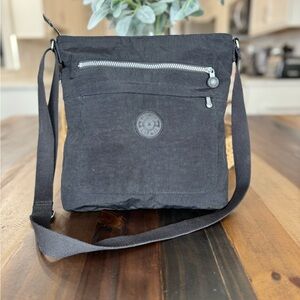 Kipling Black Nylon Crossbody Messenger Bag